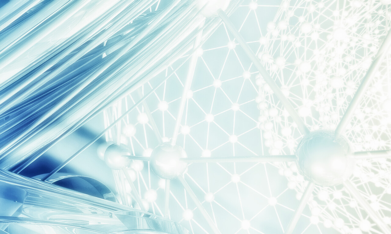 淡蓝色背景上闪烁亮晶晶的珠子