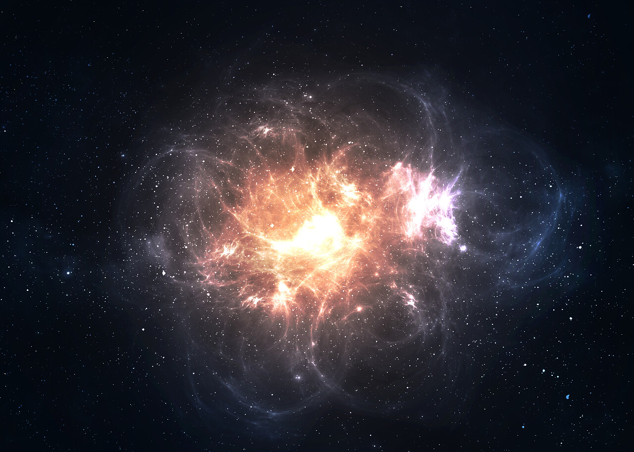 黑色背景下深层空间背景图