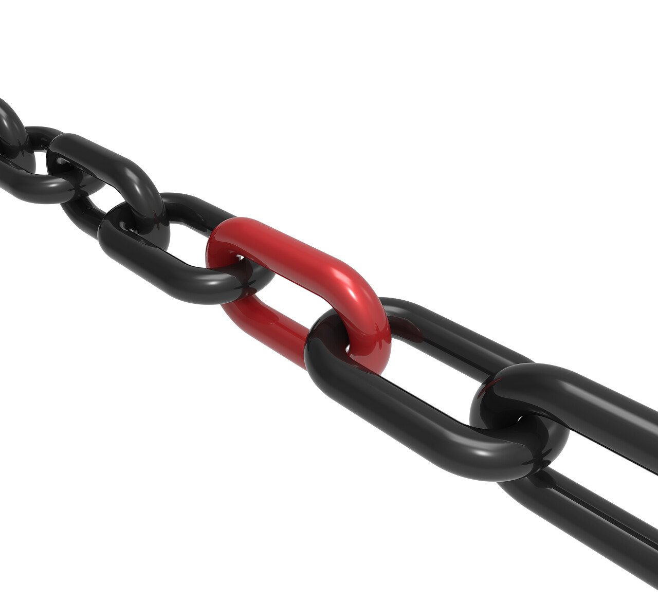 白色背景上的黑色链子