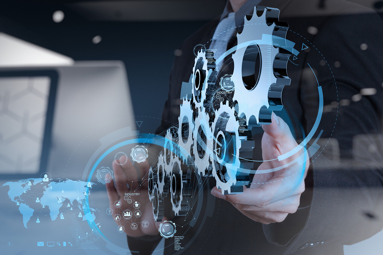 科技科技感科技风科技时代人手特写电脑商务