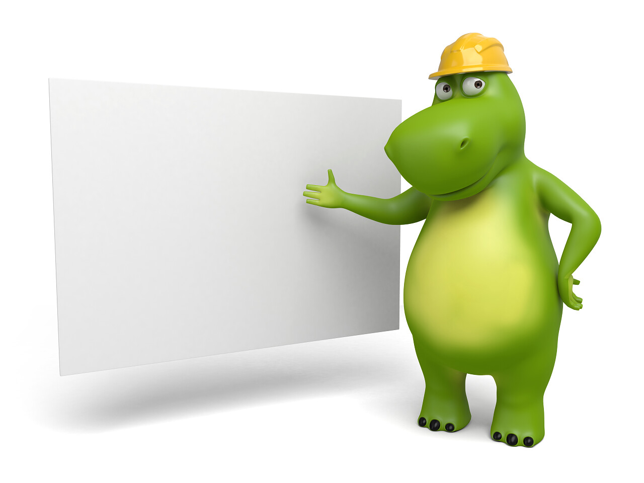 白色背景上卡通动物的3d图像