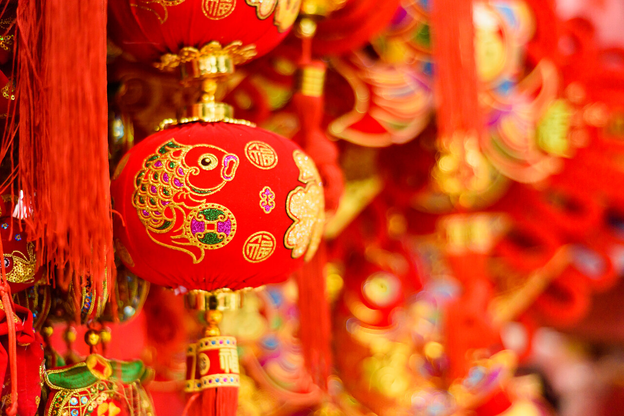 春节装饰的小作品买年货年货节