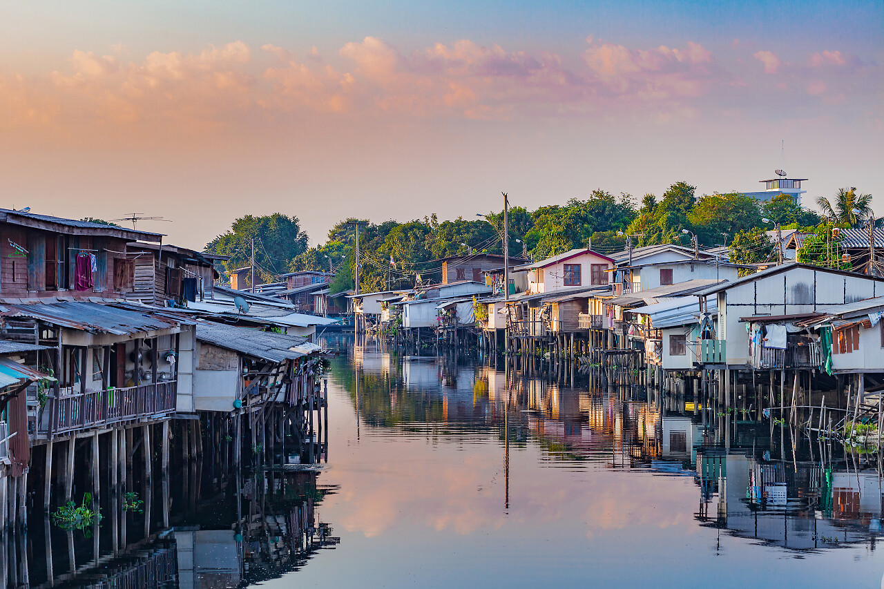 唯美自然风景泰国的水上城市泰国旅游