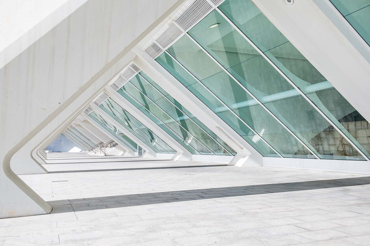 现代建筑元素的特写