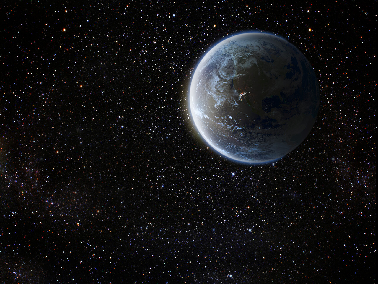 黑色背景下从月球上看地球图片