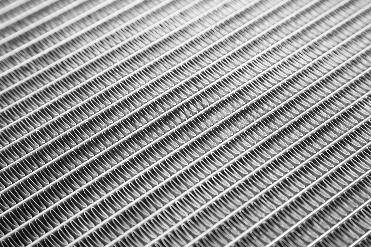 散热器纹理特写照片