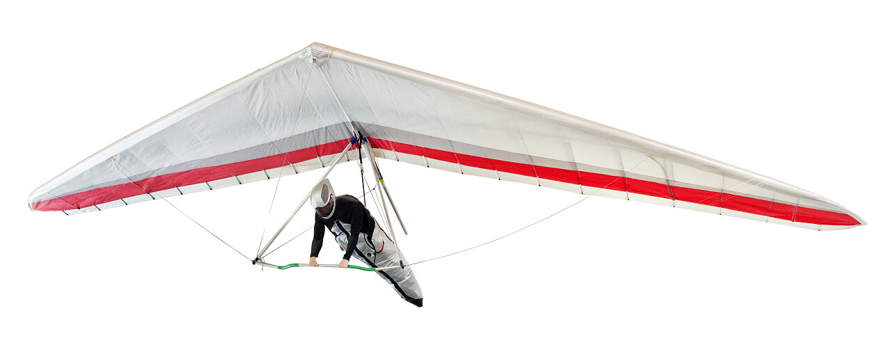 悬挂式滑翔机飙升暂停上低于翅