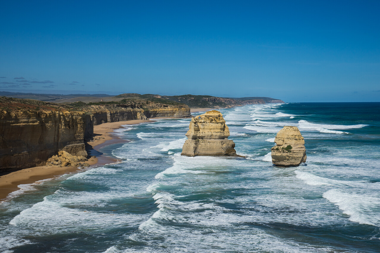 澳大利亚的美丽岩石海景澳大利亚旅游