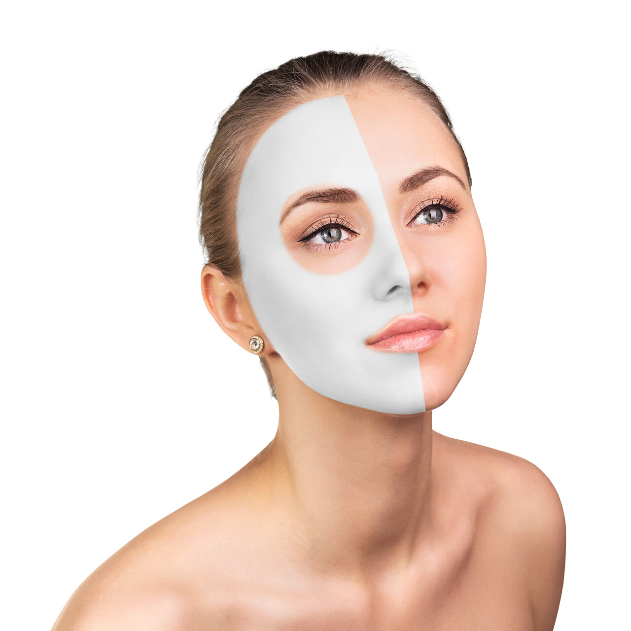 敷面膜的年轻女子