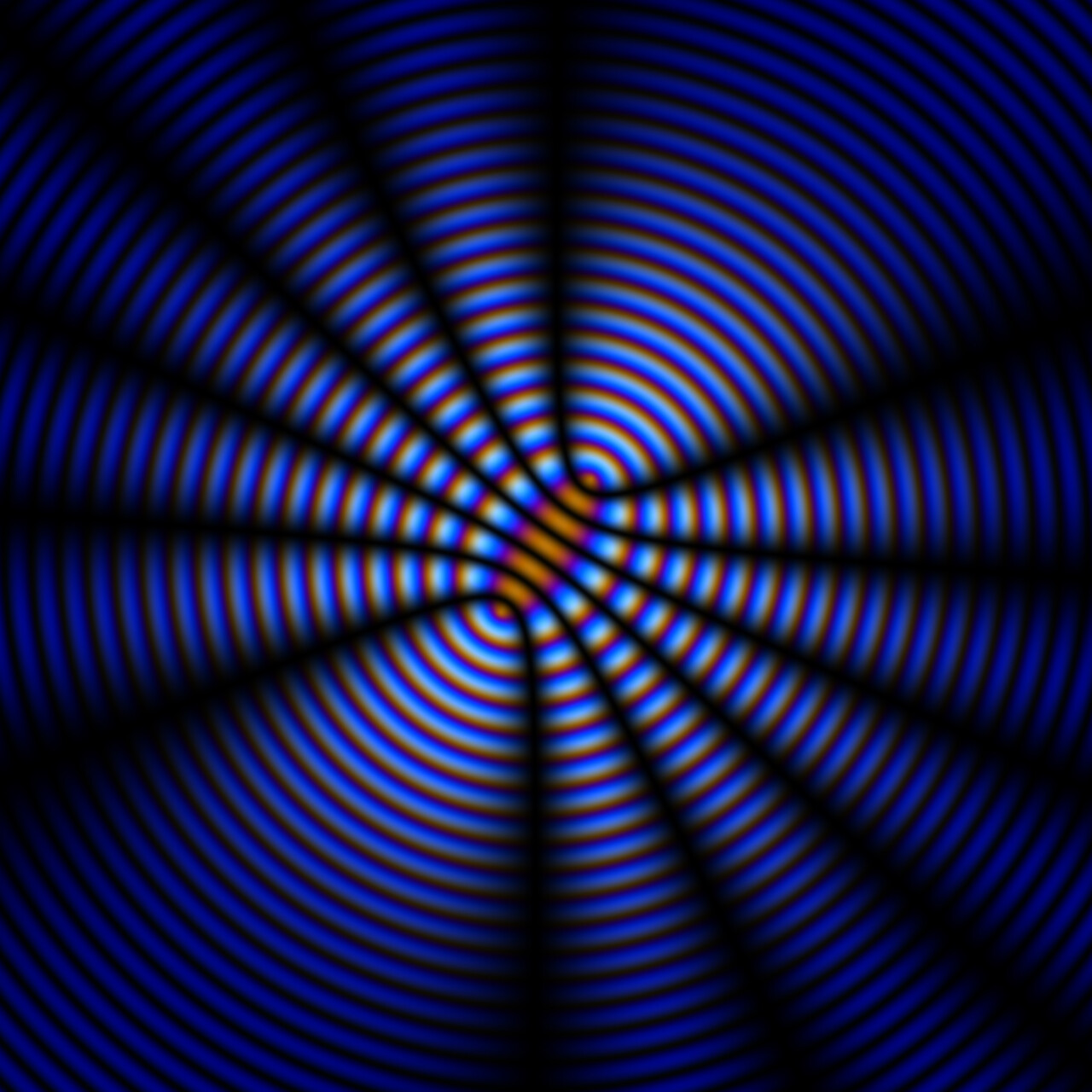 抽象的白色蓝色条纹螺旋形状