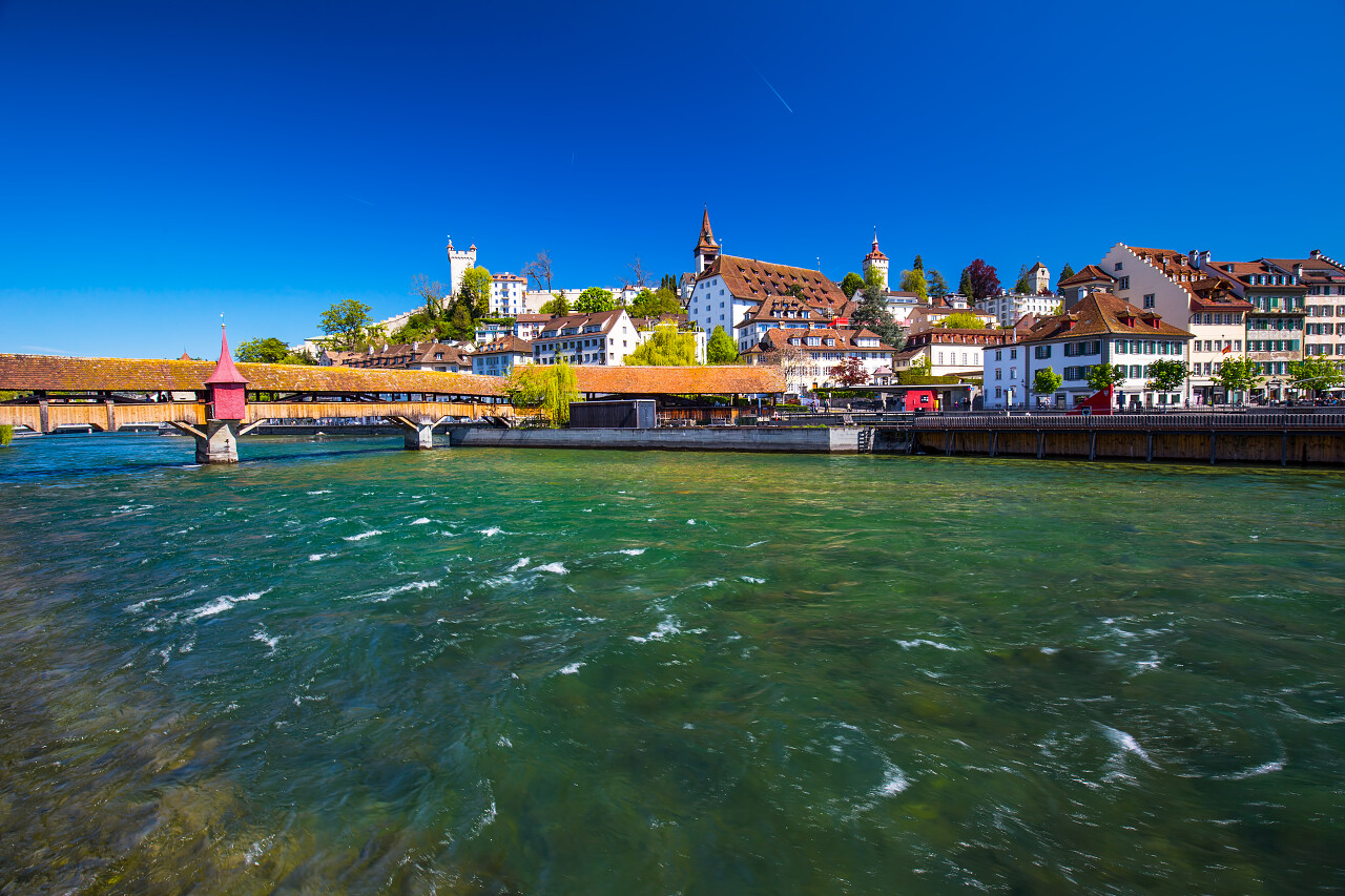 瑞士卢塞恩的施普罗伊尔河