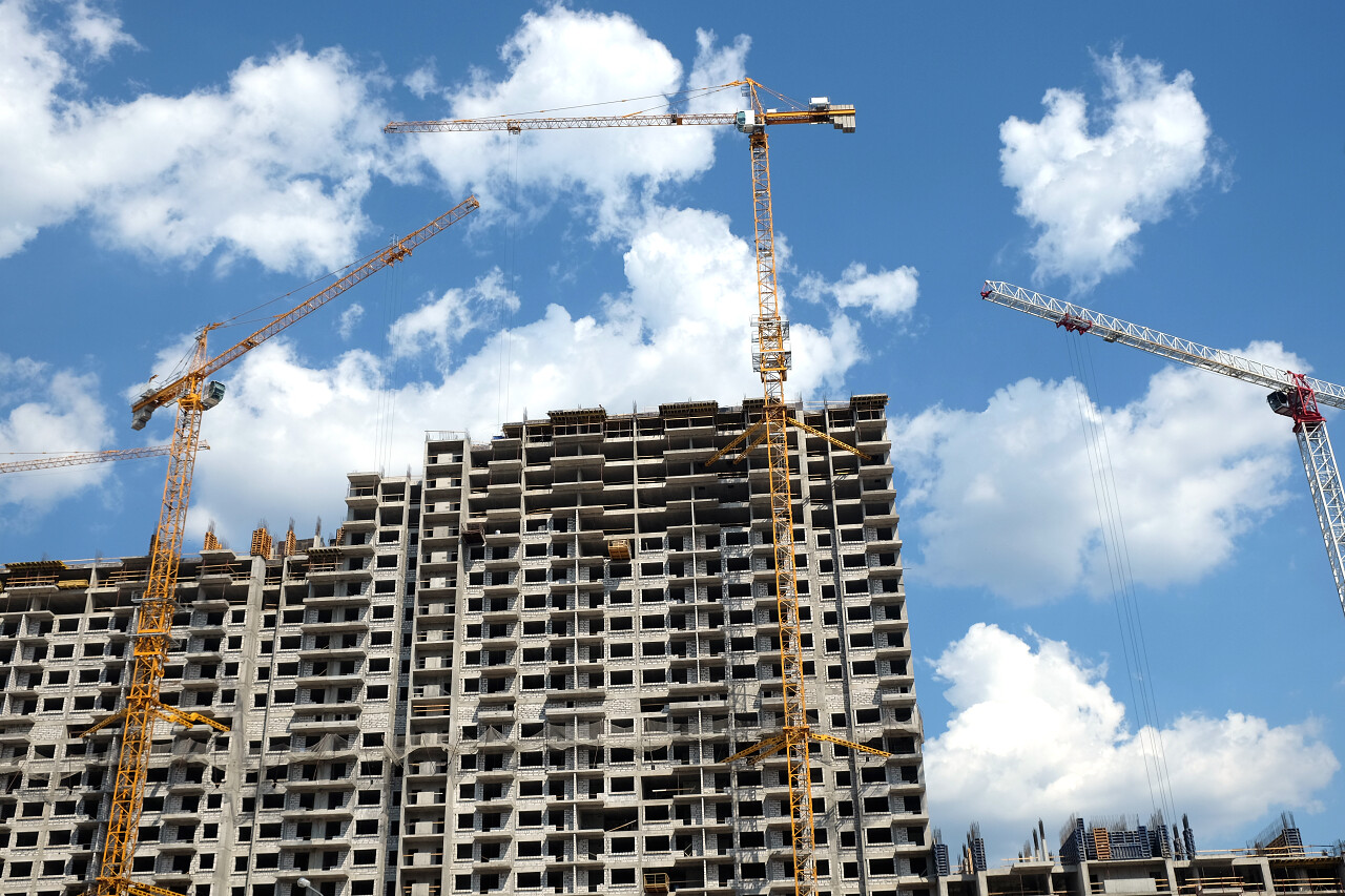 盖楼房现代建筑住宅楼居民楼高层小区高层公寓