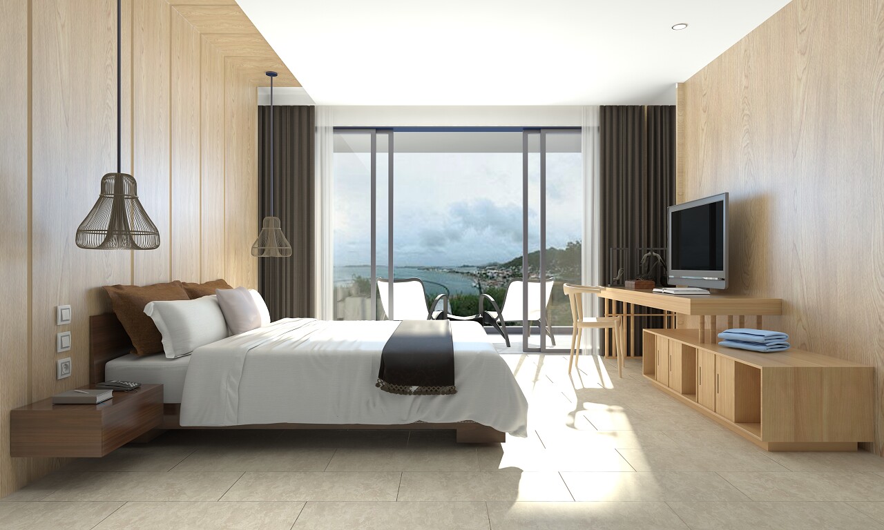 现代风格室内卧室建筑整齐卧室室内设计