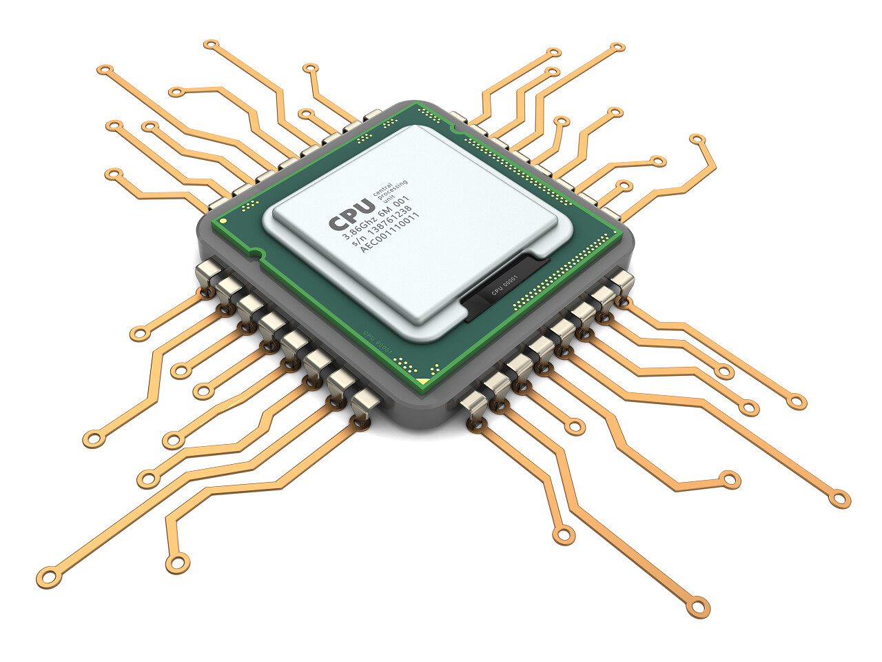 现代计算机芯片处理器电子线路板电子生物技术芯片