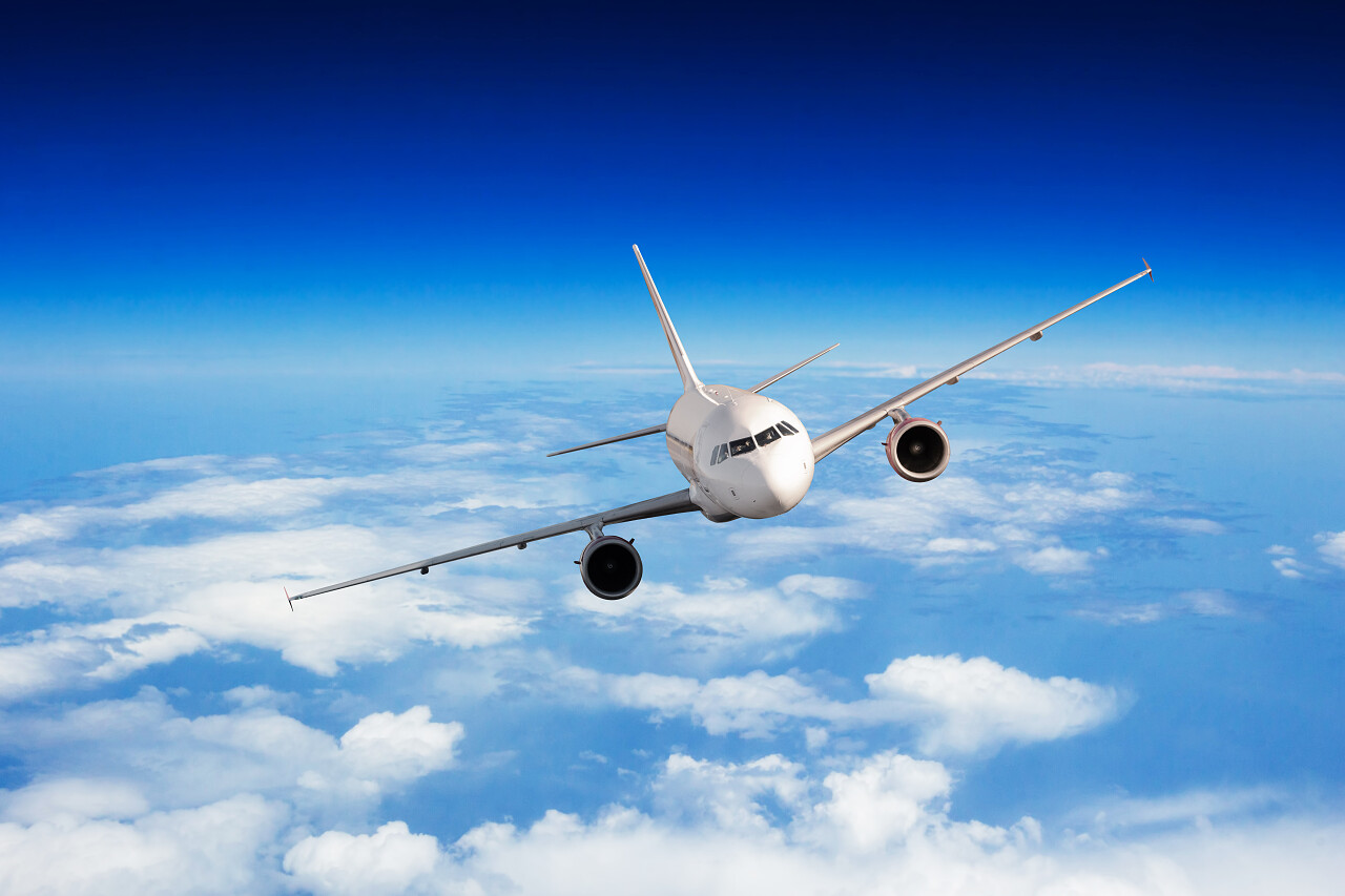 蓝天天空白云云彩云朵飞机