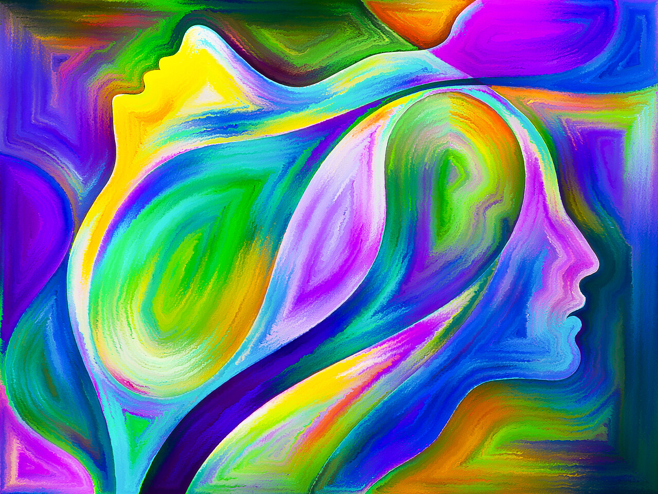 抽象背景抽象人脸彩色背景艺术背景