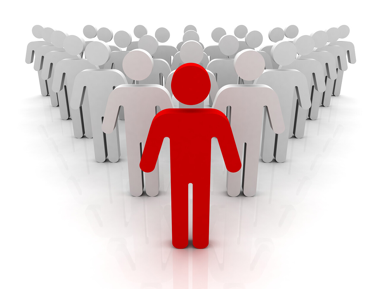 领导人形人像红色小人三角形小人抽象三维图团队执行力领导力执行力创业平台领导力提升