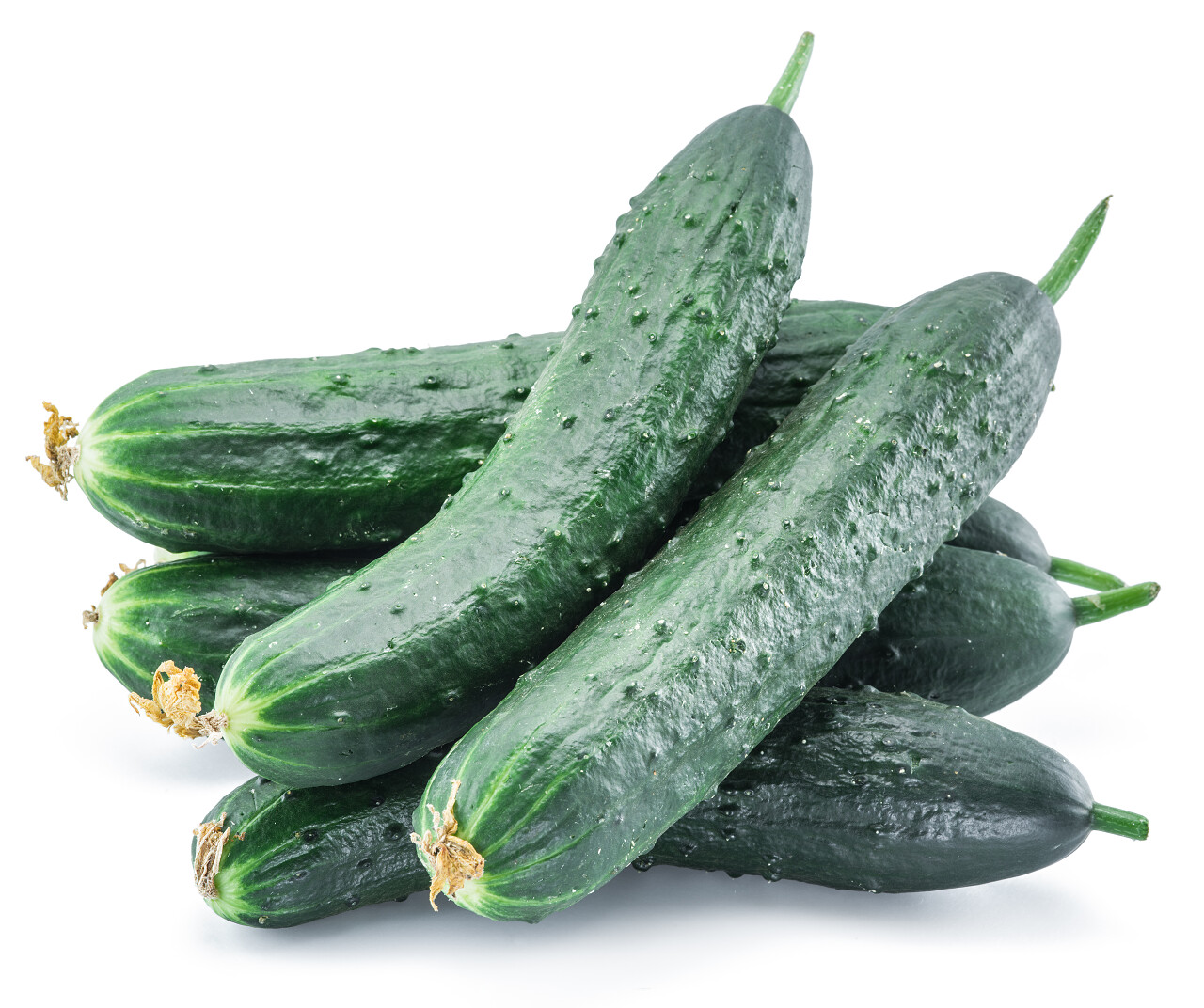 白底黄瓜几根黄瓜蔬菜绿色蔬菜新鲜健康