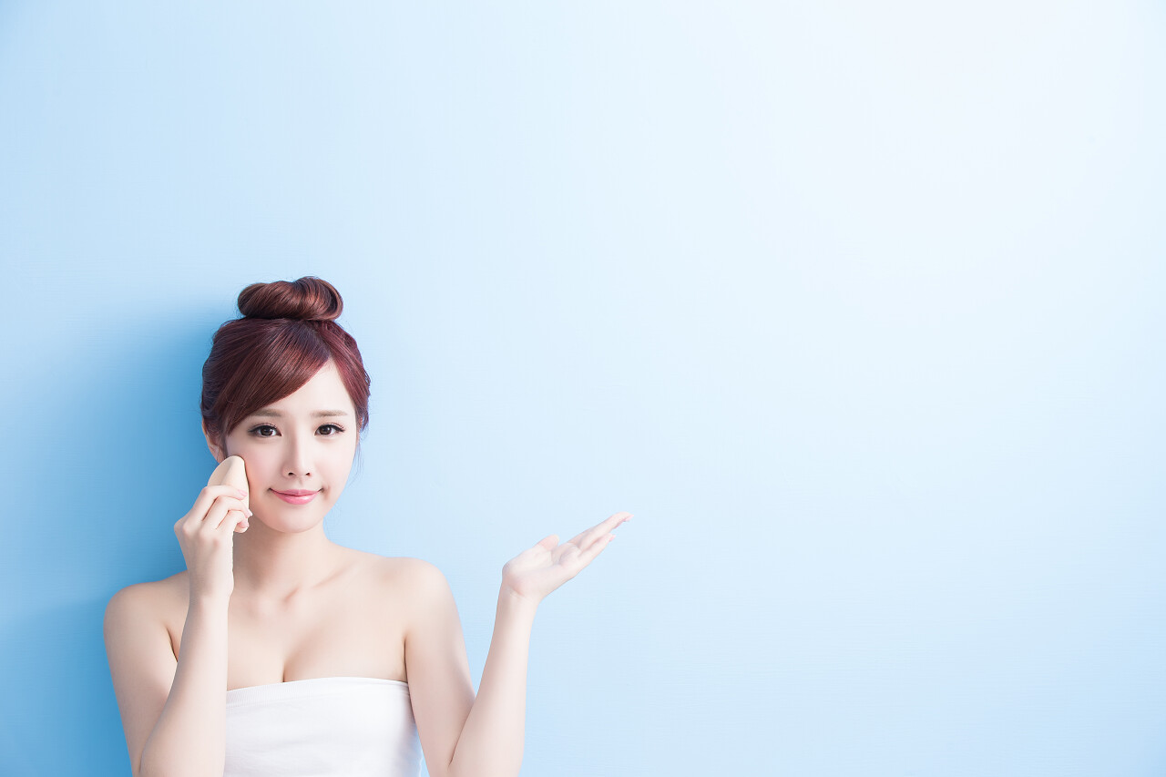 美容女性人物人像半身漂亮亚洲女人人物特写