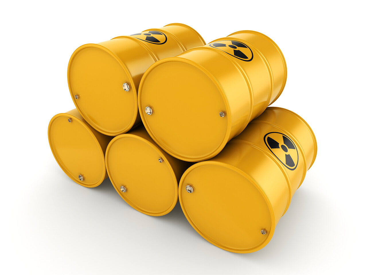 放射性材料黄色桶废物桶放射性物质