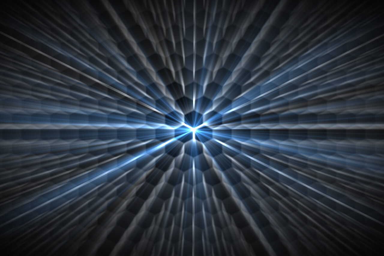 六角形和光线的背景