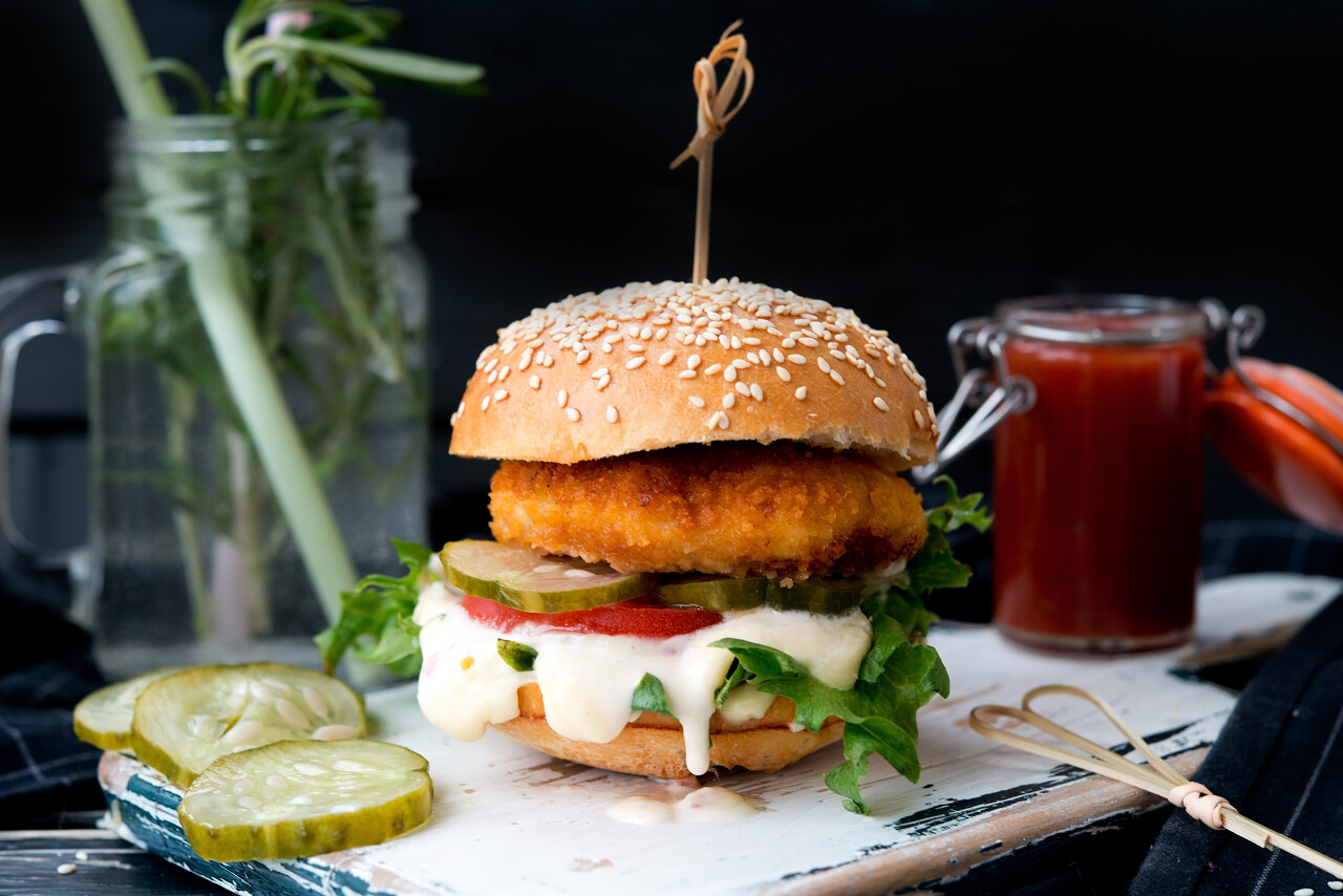 汉堡包和鸡肉饼