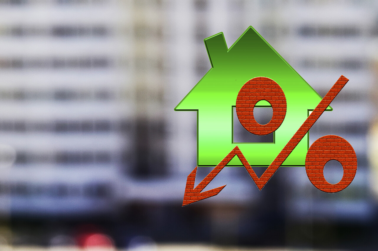 红色百分比标志