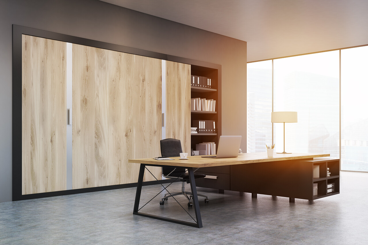 办公室内简洁整齐的环境