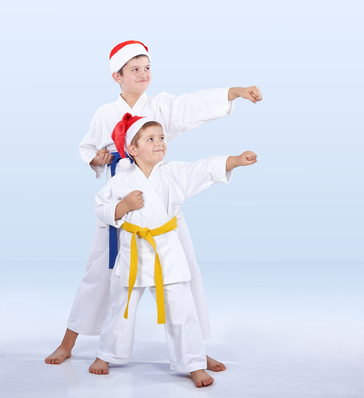 微笑的跆拳道运动员