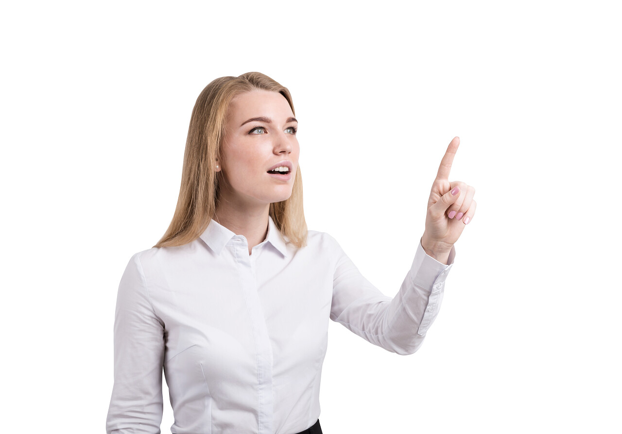 猜到正确答案的金发女人