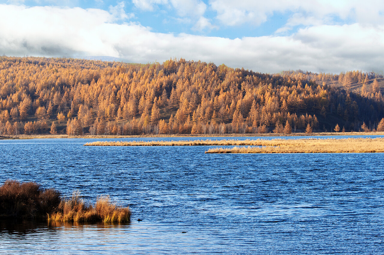 阿尔山杜鹃湖秋色