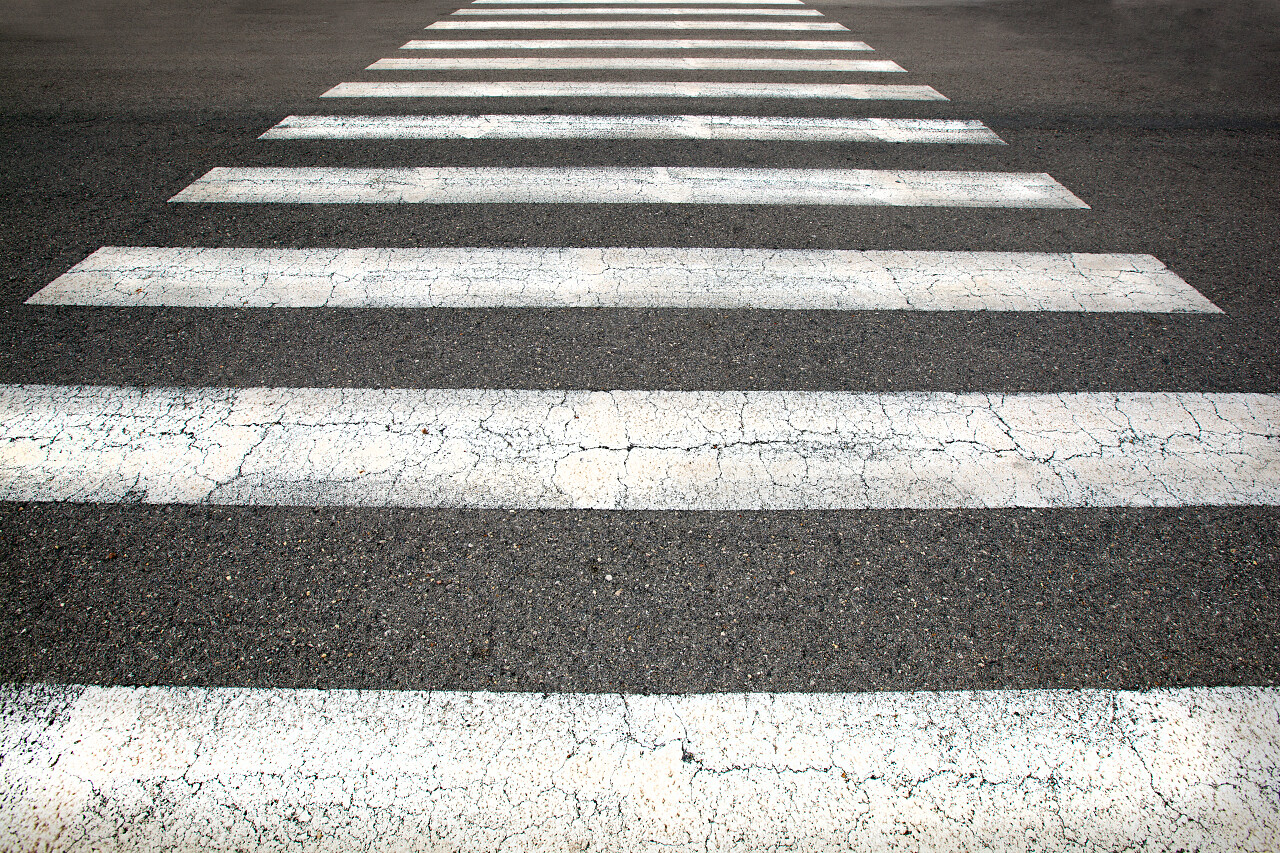 斑马线的特写图