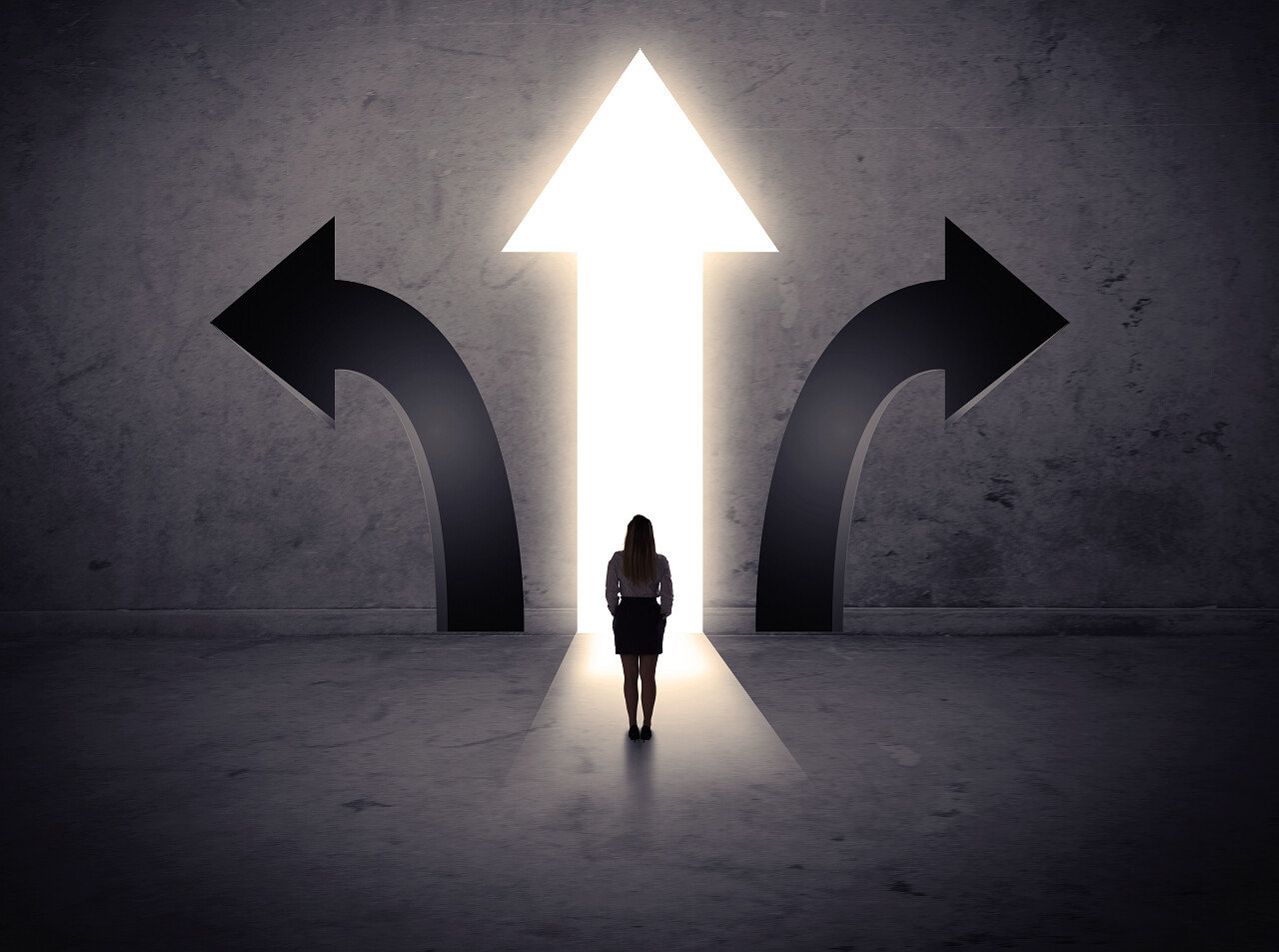 不得不选择三个不同的选择之间由箭头提升箭头提升提高上涨