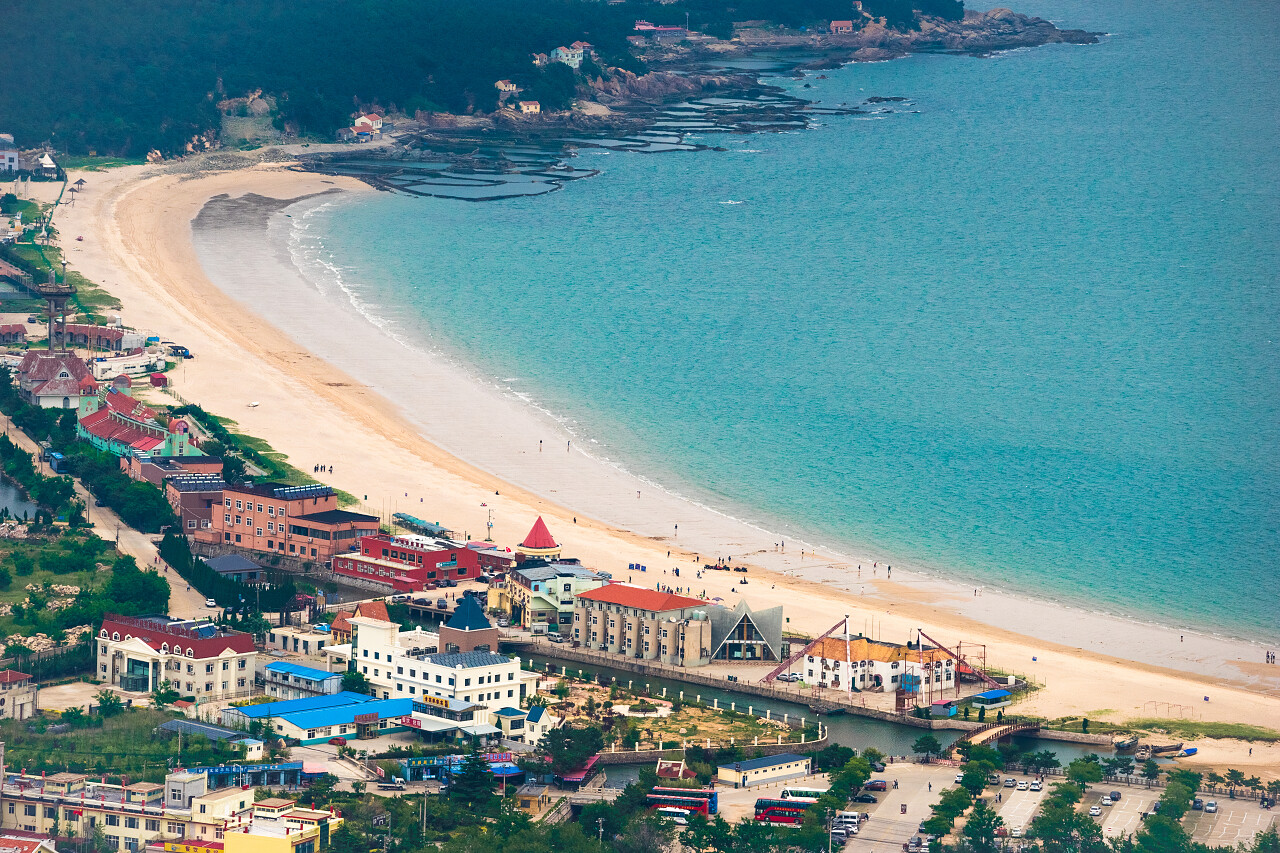 崂山俯瞰青岛风景摄影图青岛旅游
