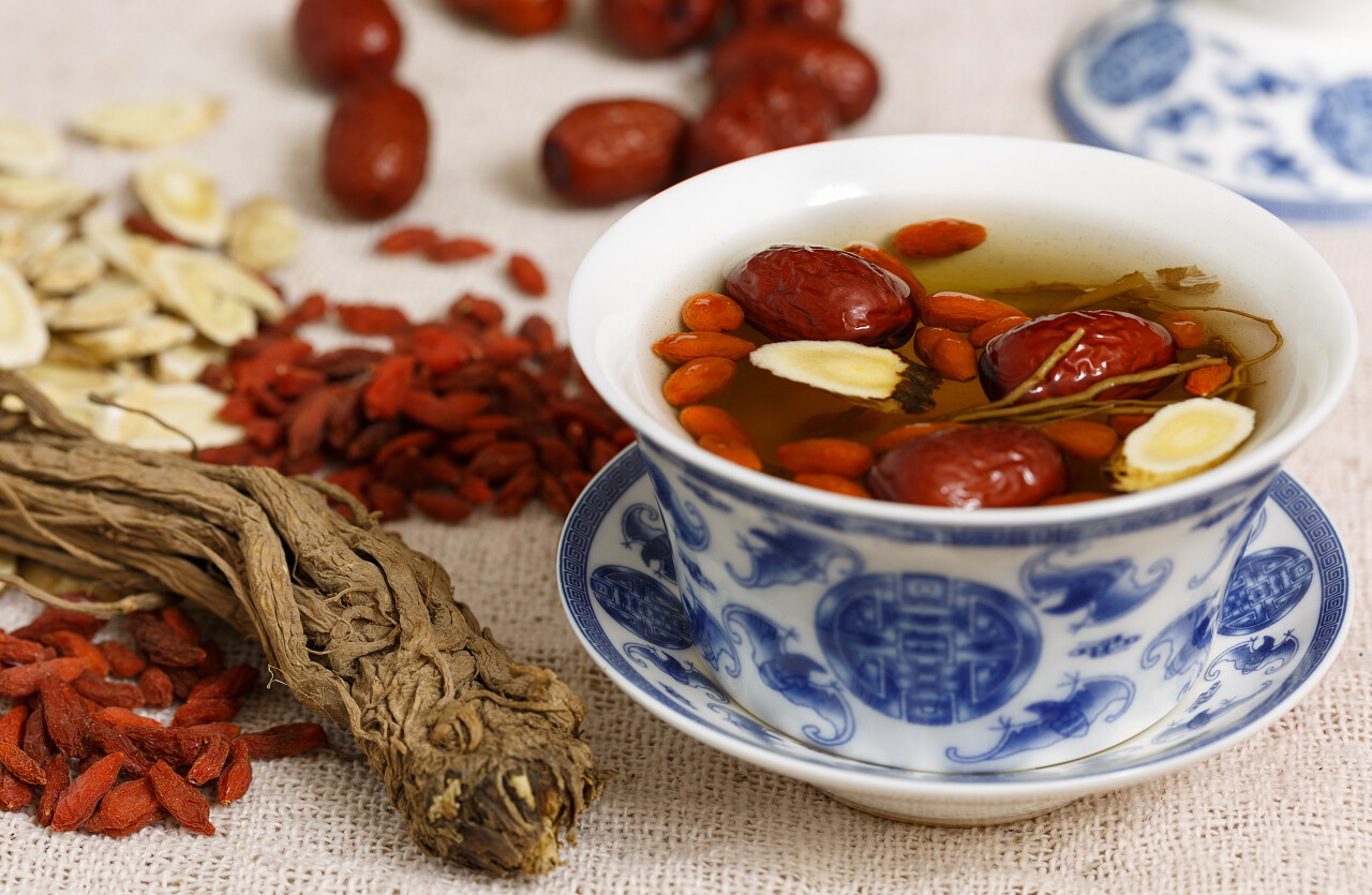 四种中药泡制的养生茶