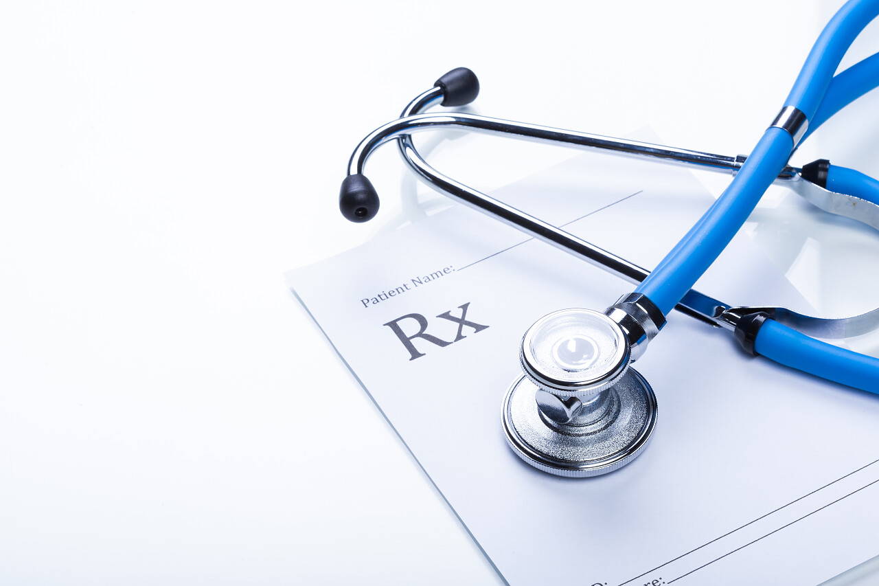 医用听诊器的特写