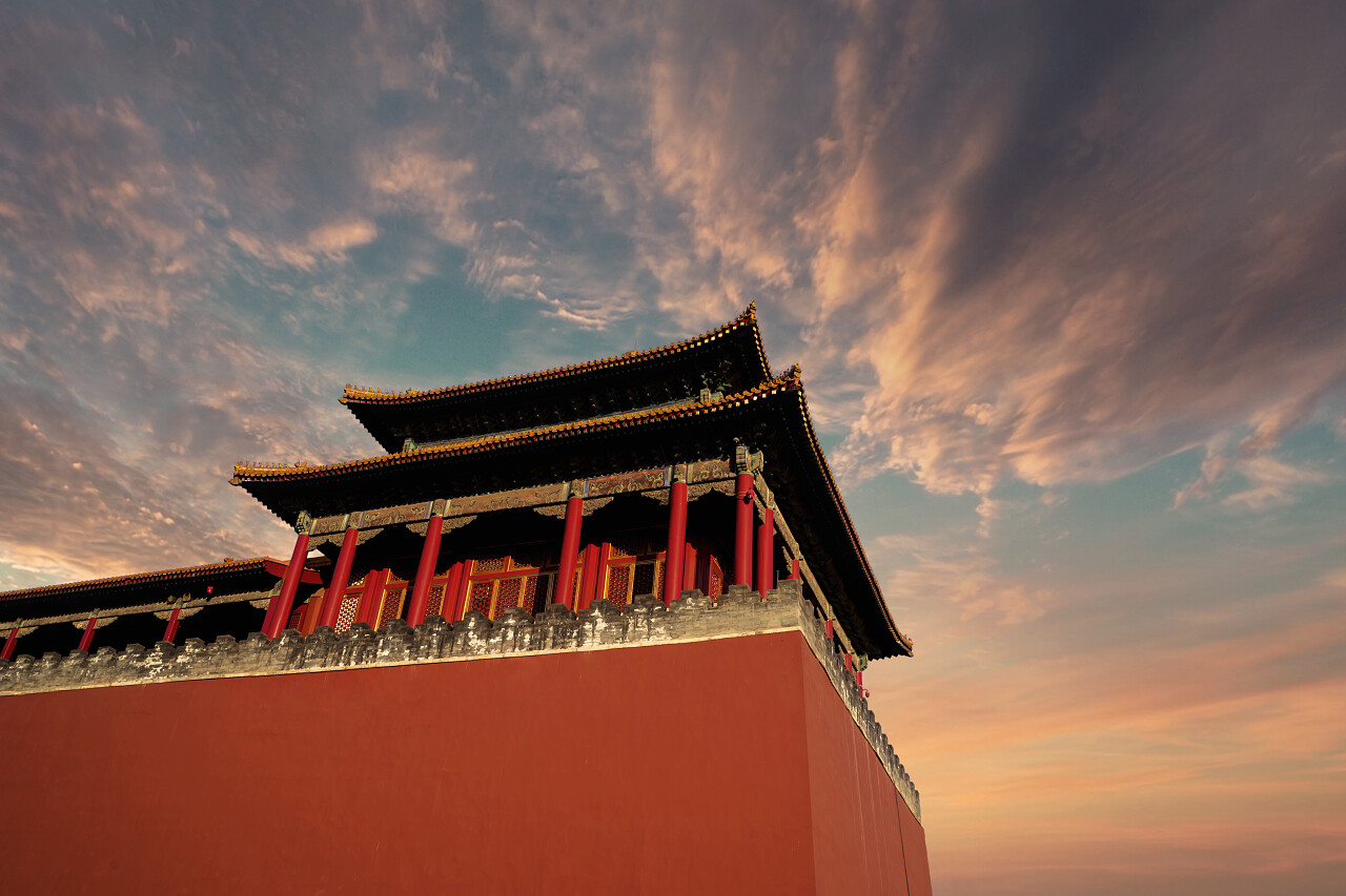 紫禁城在黄昏中唯美摄影图