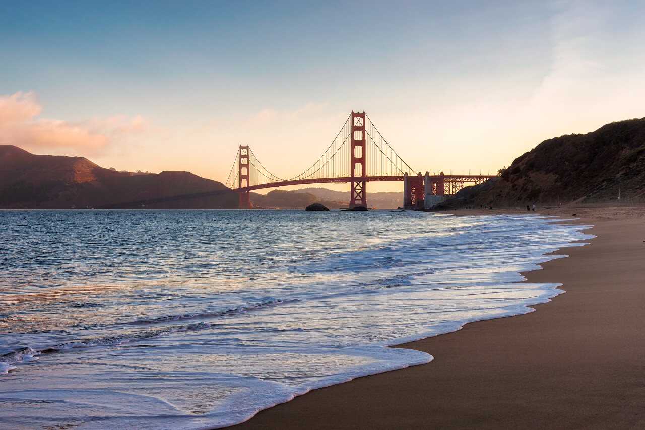 加州海岸和旧金山金门大桥美国旅游国外全球旅游