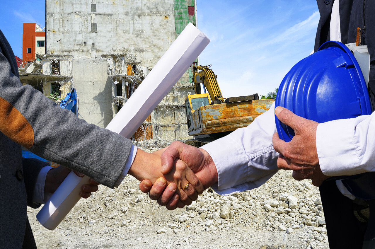 工程握手协议建设图片