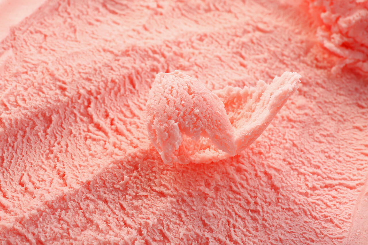 粉色冰激淋特写纹理背景