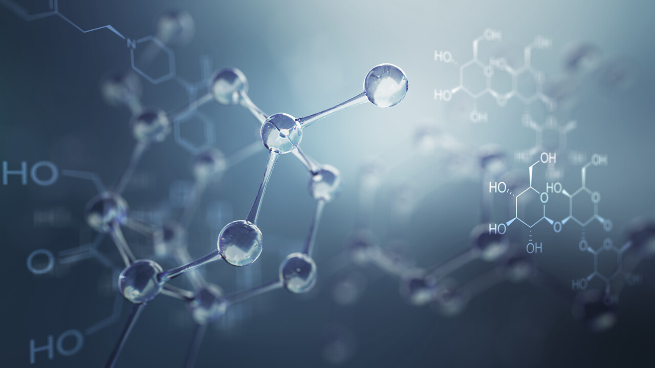 分子模型的三维图科学背景与分子化学公式