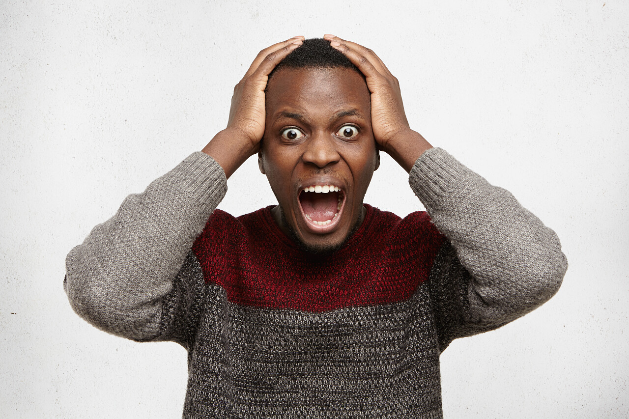 压力和震惊年烦躁恼火烦躁暴躁震惊