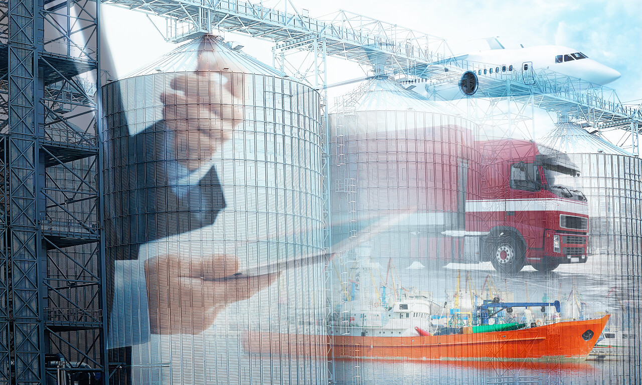 商人运用各种交通工具物流平台