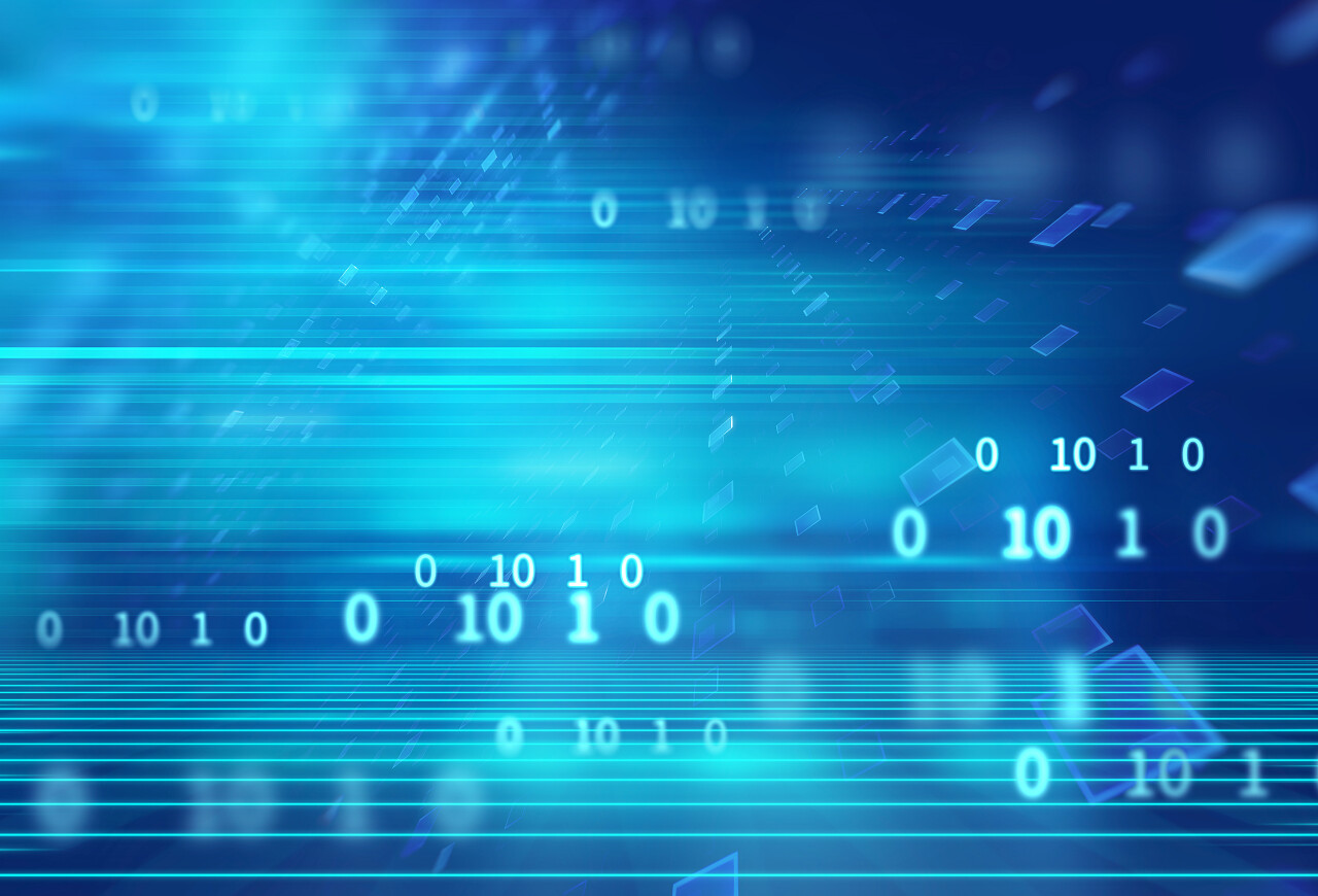 蓝色几何抽象技术背景