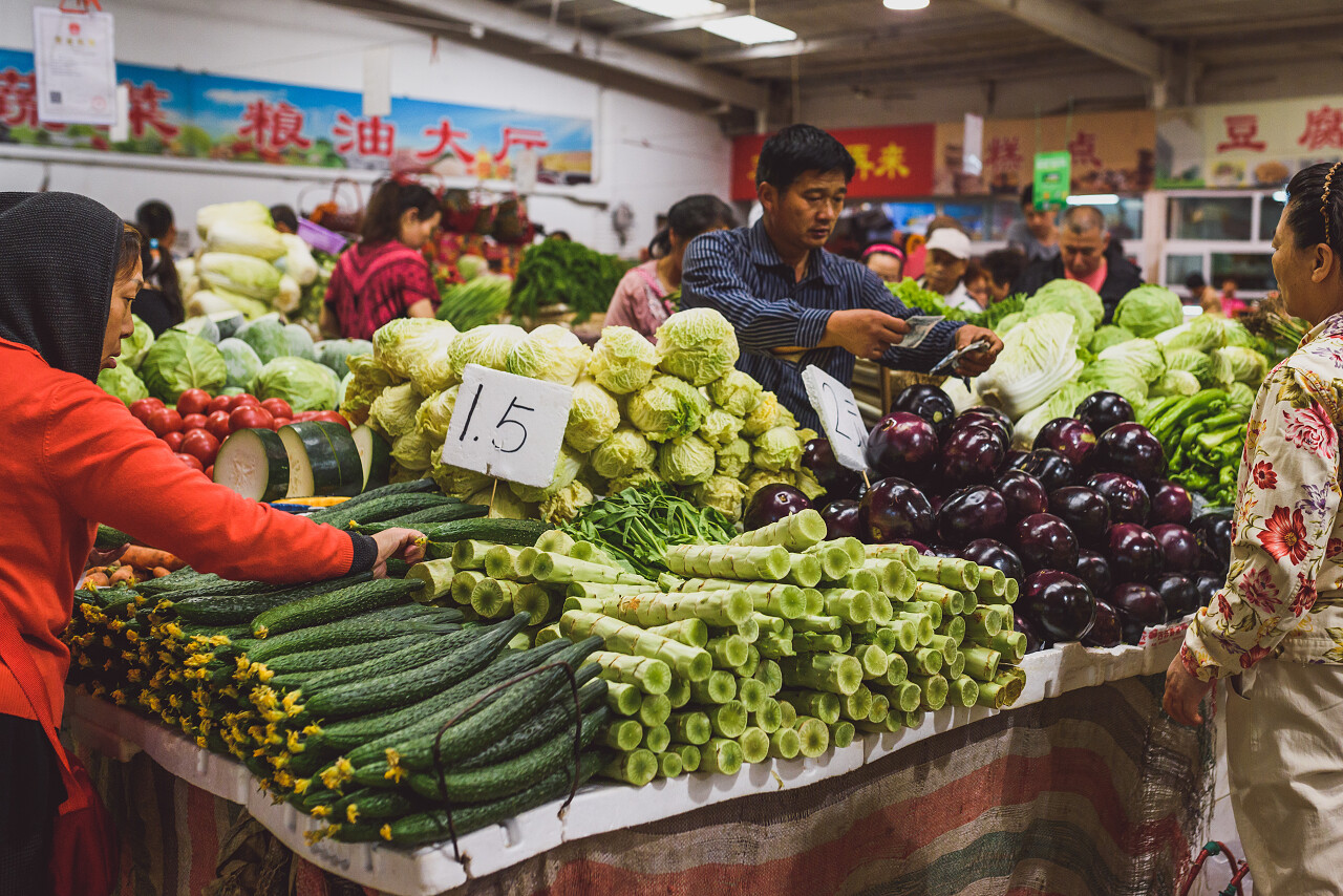 街边市场中国食物
