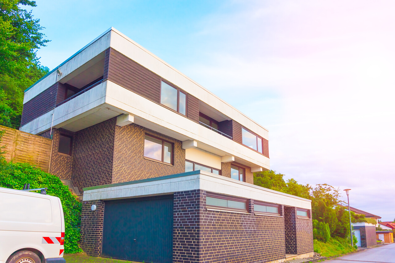 美丽的现代化的房子房地产别墅洋房