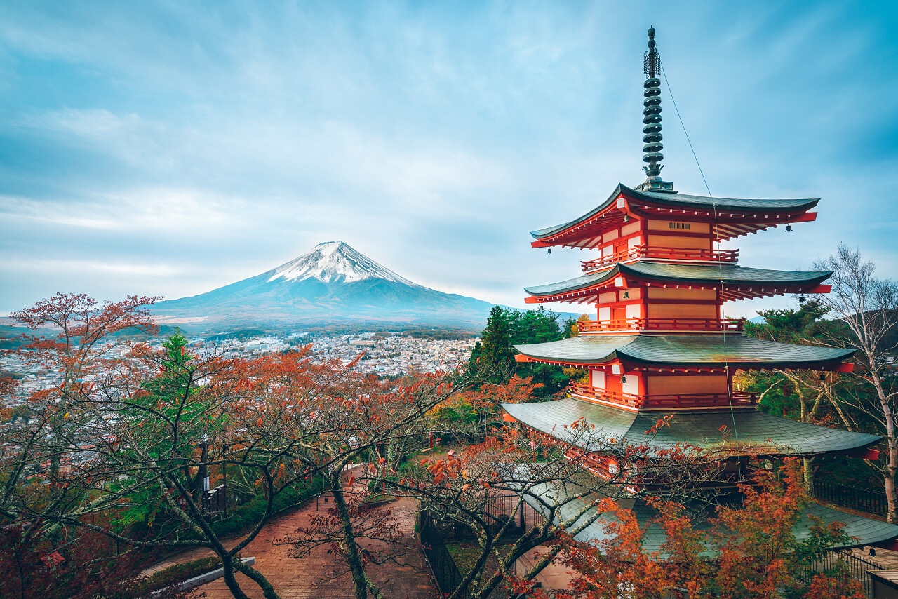 日本富士山和神社日本旅游