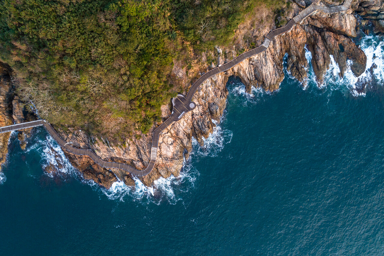 海岸线鸟瞰图
