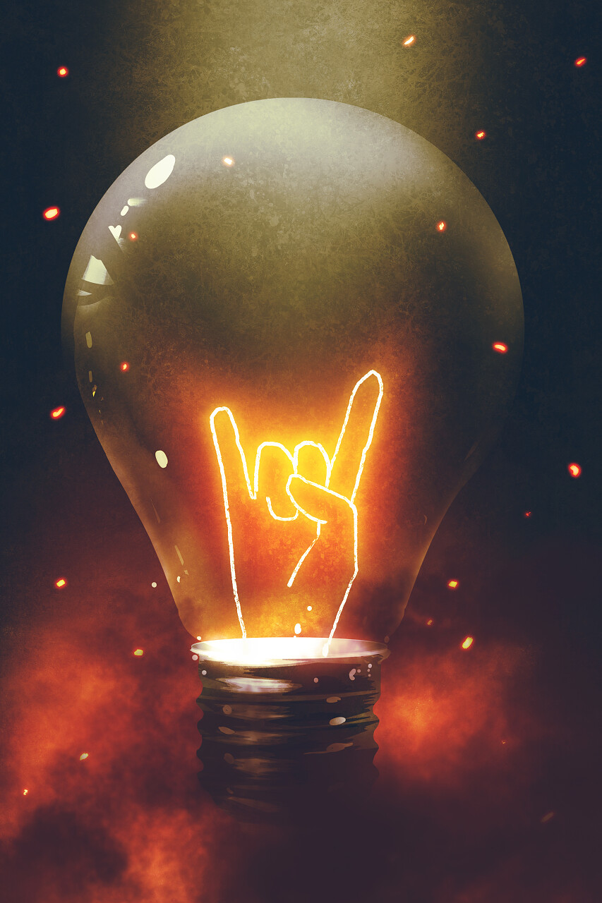 数字艺术风格电灯泡