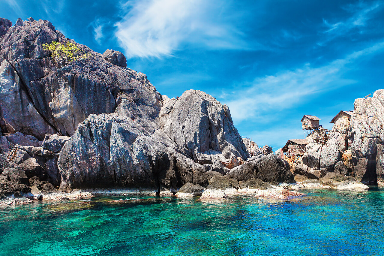 自然风景湖泊和山脉泰国旅游